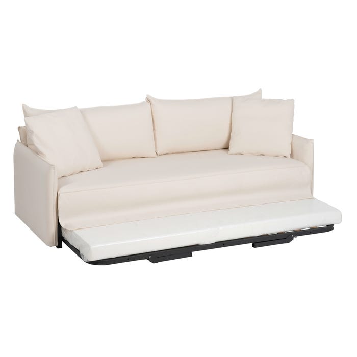 Sofá-Cama Nido Crema Tejido Salón 200 X 94 X 86 Cm