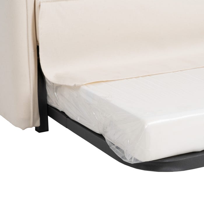 Sofá-Cama Nido Crema Tejido Salón 200 X 94 X 86 Cm