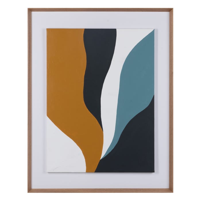 Pintura abstrata pintada à mão sobre tela em moldura de maca. 2 modelos.