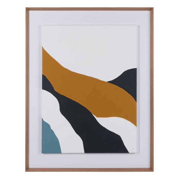 Pintura abstrata pintada à mão sobre tela em moldura de maca. 2 modelos.