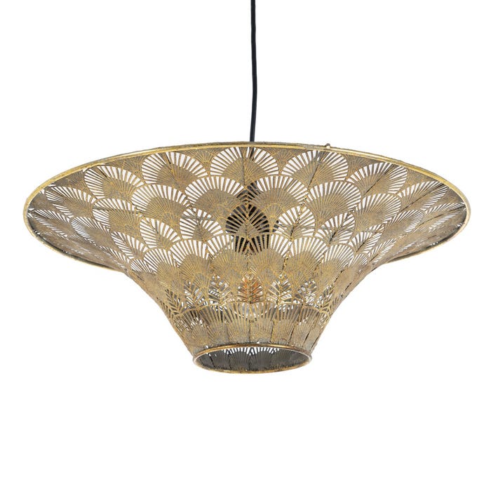 Lámpara Techo Oro-Plata Metal 47,50 X 47,50 X 20,50 Cm