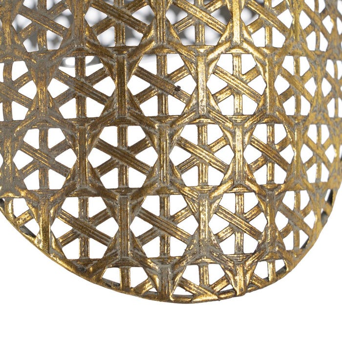 Lámpara Techo Oro-Plata Metal 24 X 24 X 31,50 Cm