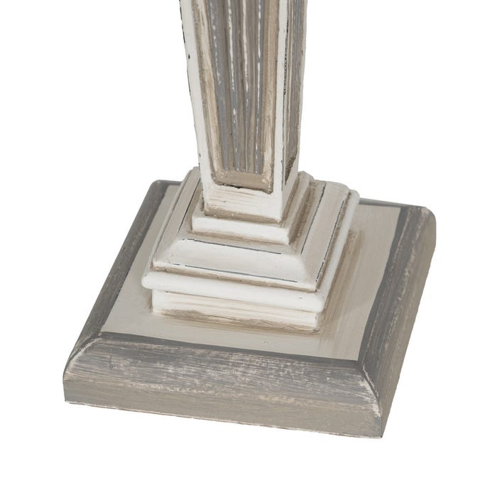 Lámpara Mesa Gris Resina-Tejido 35 X 35 X 72 Cm