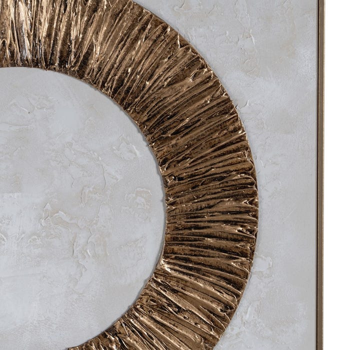 Pintura circular pintada à mão.