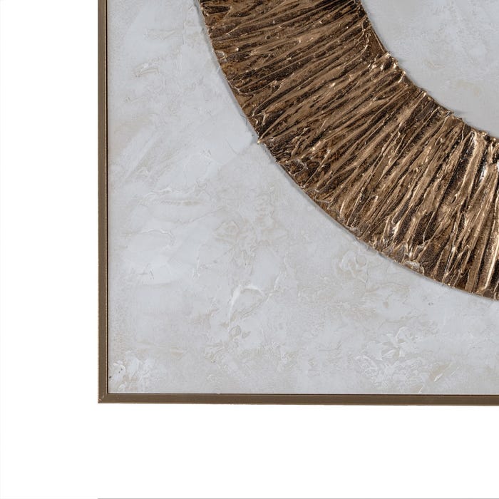 Pintura circular pintada à mão.