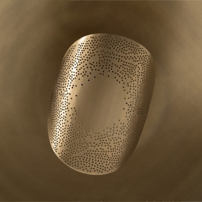 Aplique Pared Oro Viejo Metal 69 X 20 X 69 Cm