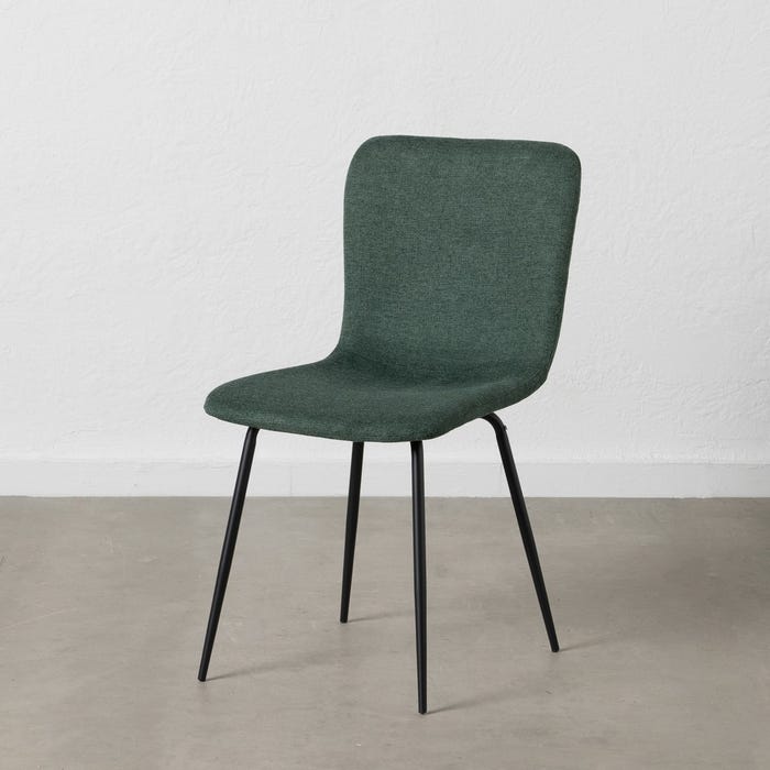 Silla Verde Tejido-Metal Salón 44 X 55 X 82 Cm