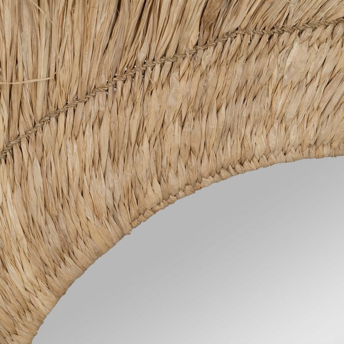 Natural Fiber Mirror Decoration 90 X 4 X 90 Cm