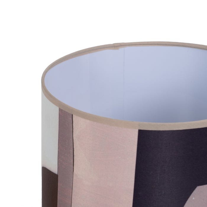 Lámpara Mesa Marrón Tejido-Metal 25 X 25 X 42 Cm