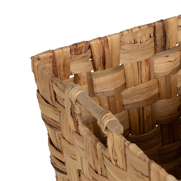 S/3 Natural Fiber Basket Decoration 40 X 40 X 35 Cm