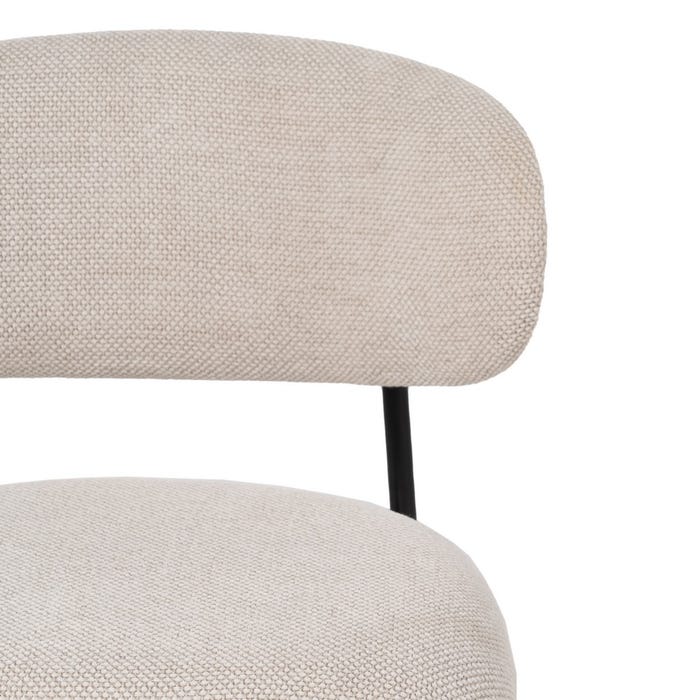 Silla Crema Tejido-Metal Salón 50 X 54 X 73,50 Cm