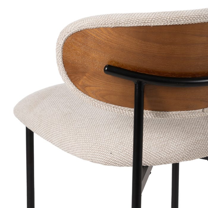 Silla Crema Tejido-Metal Salón 50 X 54 X 73,50 Cm