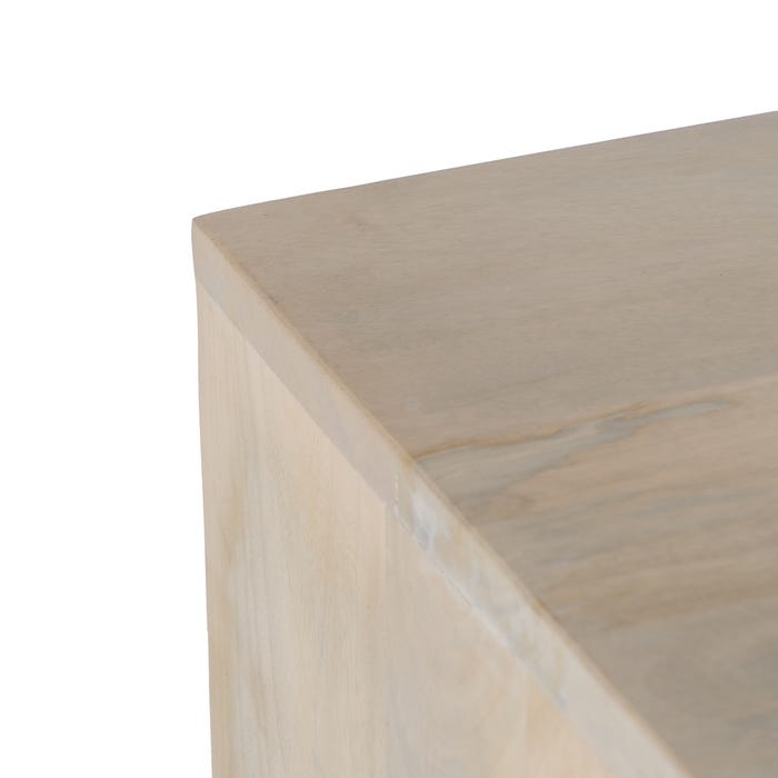 Armario Blanco Madera De Mango Salón 90 X 40 X 138 Cm