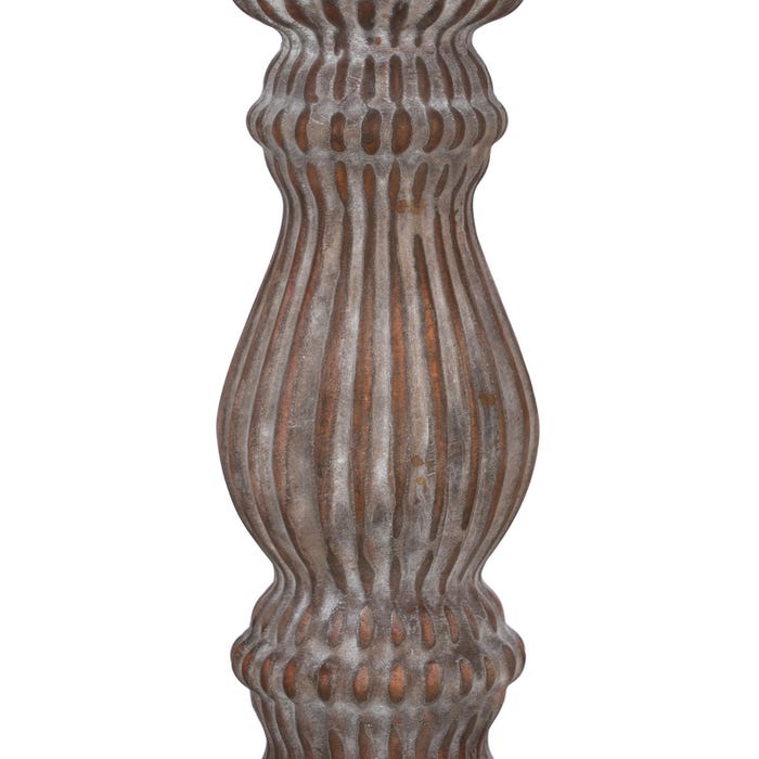 Aged Copper Glass Candle Holder 11 x 11 x 23 cm