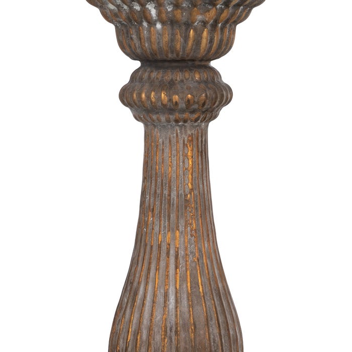 Aged Copper Glass Candle Holder 14 x 14 x 38 cm