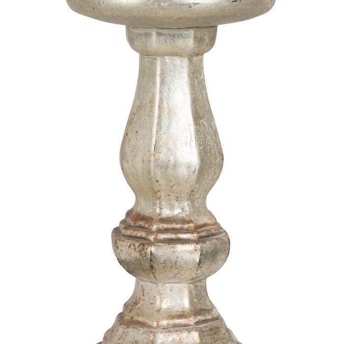 White Oxide Glass Candle Holder 11 X 11 X 23 Cm