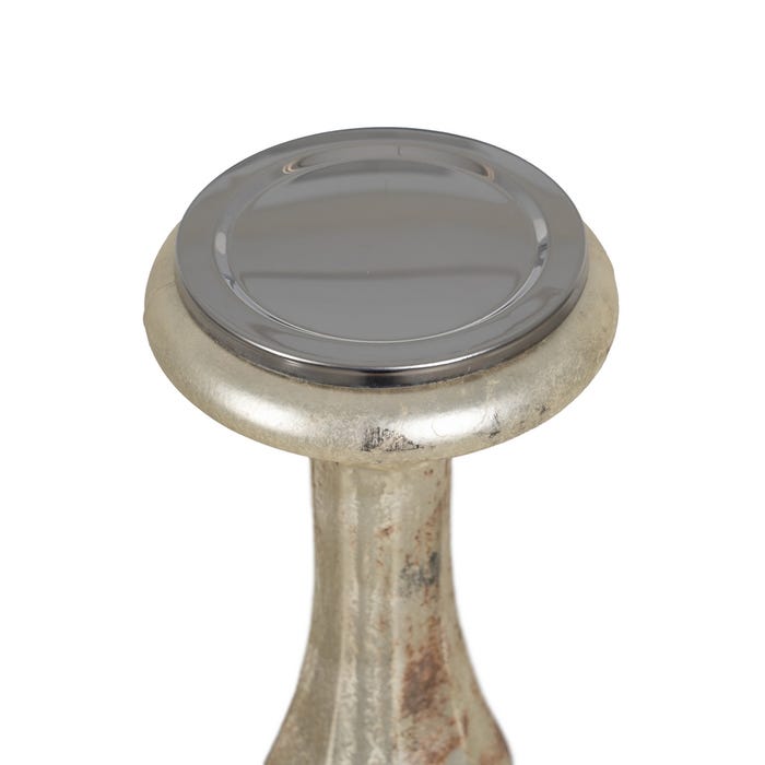 White Oxide Glass Candle Holder 15 X 15 X 38 Cm
