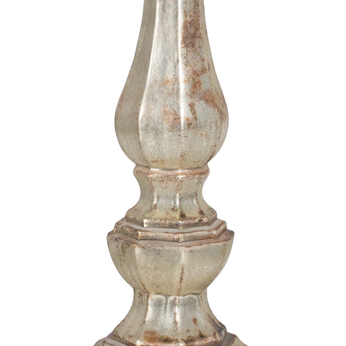 White Oxide Glass Candle Holder 15 X 15 X 38 Cm