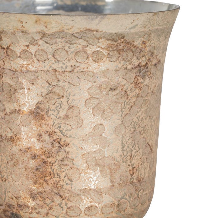 White Oxide Glass Candle Holder 15 X 15 X 17 Cm