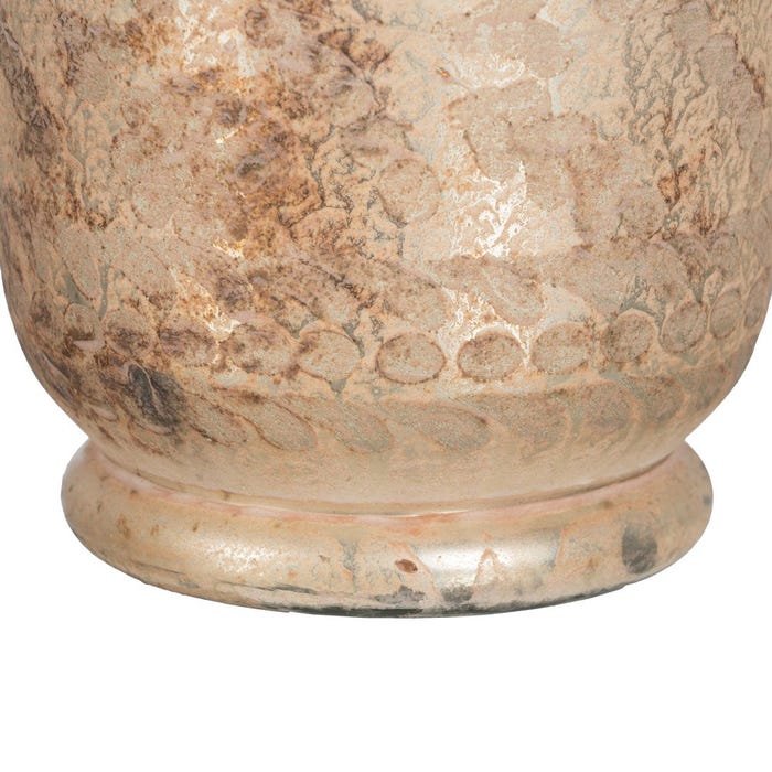 White Oxide Glass Candle Holder 15 X 15 X 17 Cm
