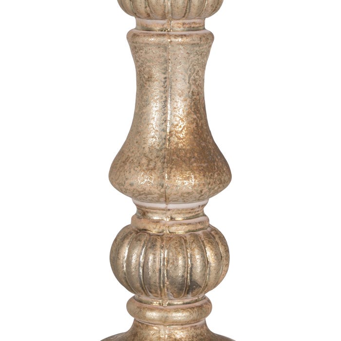 White Oxide Glass Candle Holder 13 X 13 X 31 Cm