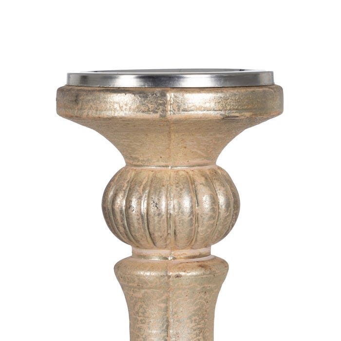 White Oxide Glass Candle Holder 15 X 15 X 38 Cm