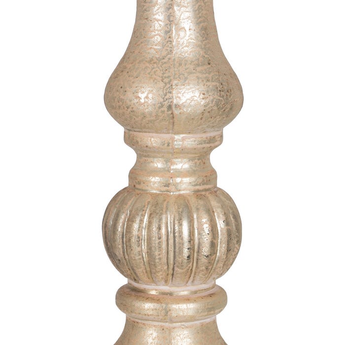 White Oxide Glass Candle Holder 15 X 15 X 38 Cm