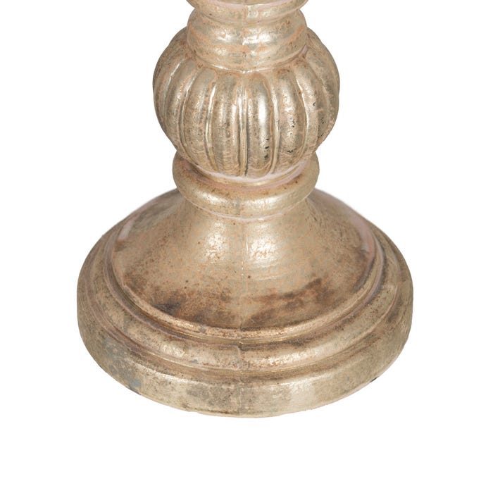White Oxide Glass Candle Holder 15 X 15 X 38 Cm
