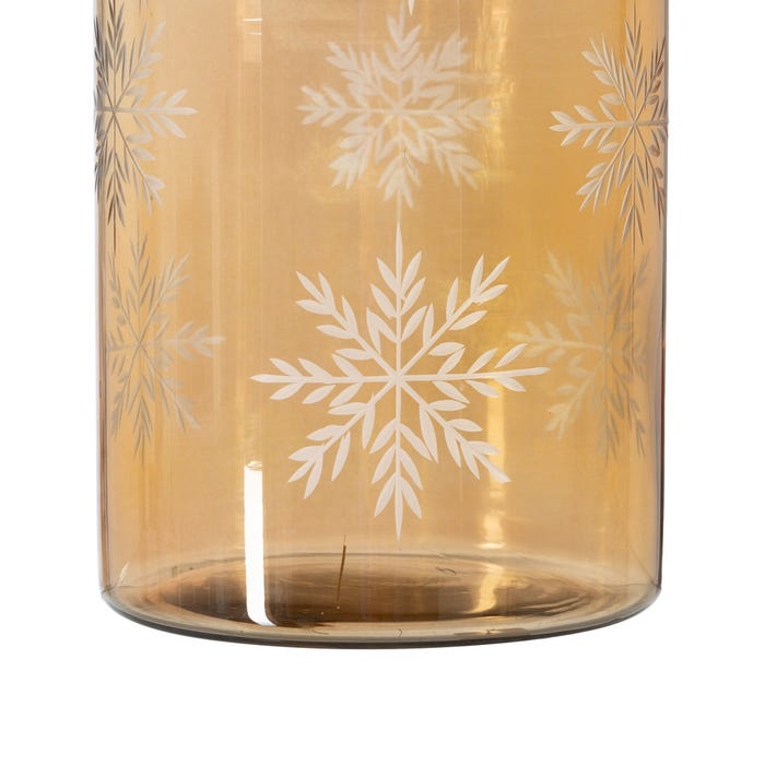 Brown Crystal Candle Holder Decoration 15 x 15 x 25 cm