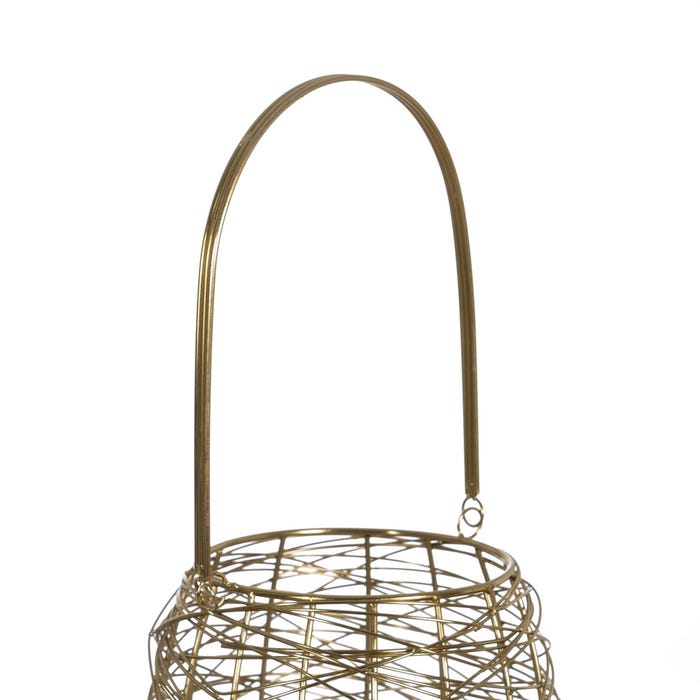 Gold Stainless Steel Candle Holder 24 X 26.50 X 38.50 Cm