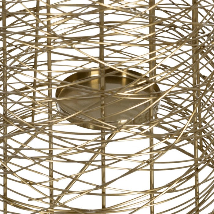 Gold Stainless Steel Candle Holder 24 X 26.50 X 38.50 Cm