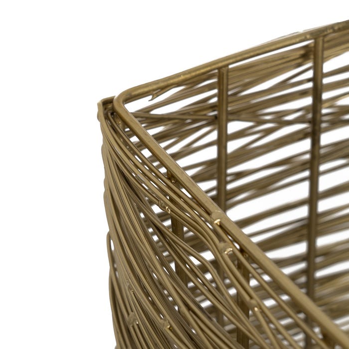 Golden Stainless Steel Vase 18 x 18 x 25 cm
