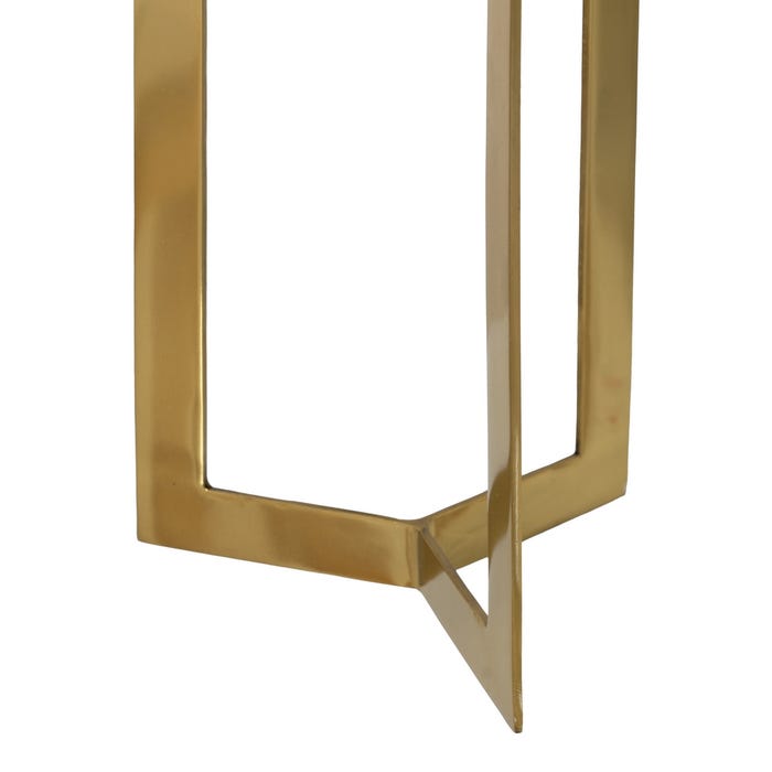 Gold Stainless Steel Candle Holder 16.50 X 16.50 X 38.50 Cm