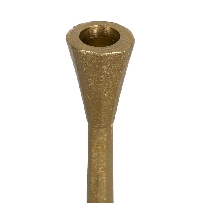 Gold Aluminum Candle Holder Decoration 10 X 10 X 31 Cm