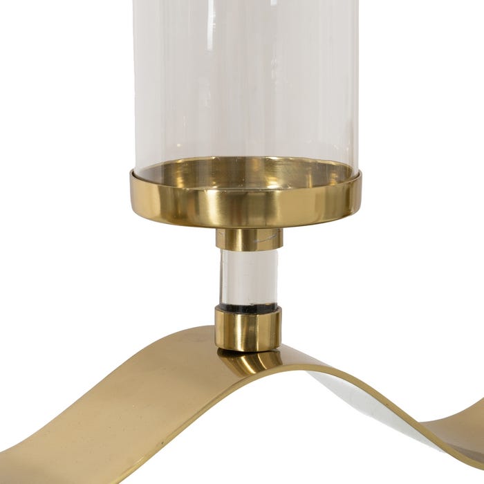 Golden Candle Holder 83 X 9 X 25 Cm