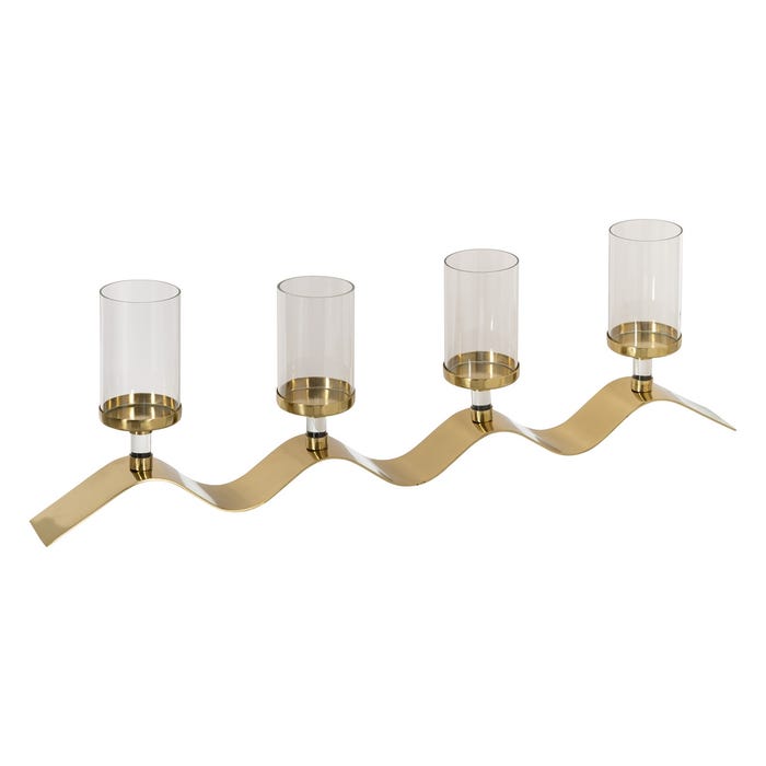 Golden Candle Holder 83 X 9 X 25 Cm