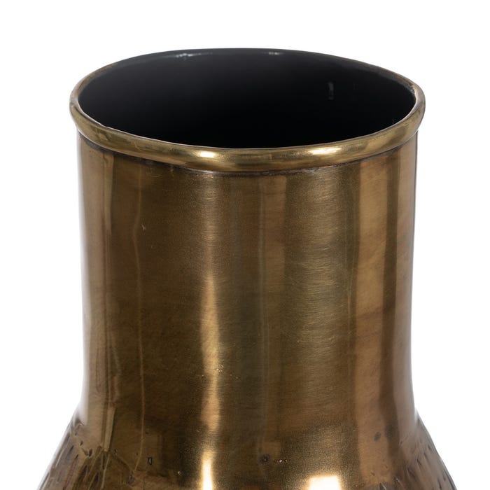 Vaso de Alumínio Bronze Decoração 32 X 32 X 62,50 Cm