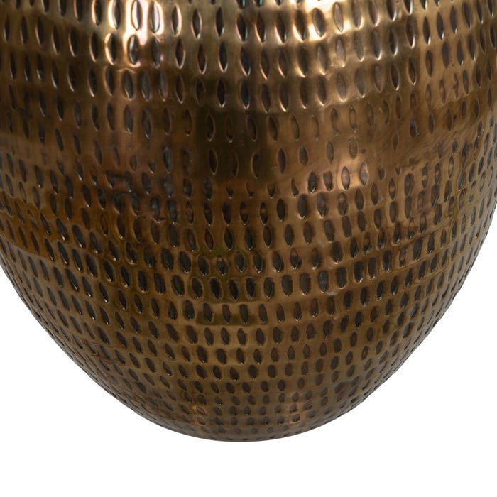 Vaso de Alumínio Bronze Decoração 32 X 32 X 62,50 Cm