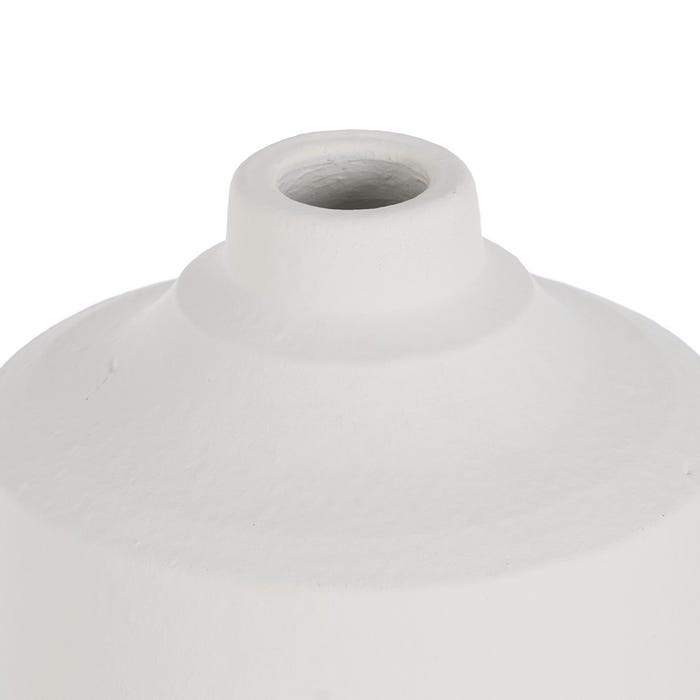 White Clay Vase Decoration 12.50 X 12.50 X 40 Cm