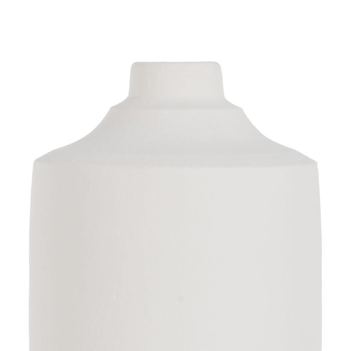 White Clay Vase Decoration 12.50 X 12.50 X 40 Cm