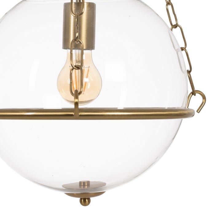 Gold Metal / Crystal Ceiling Lamp 28 x 28 x 53 cm