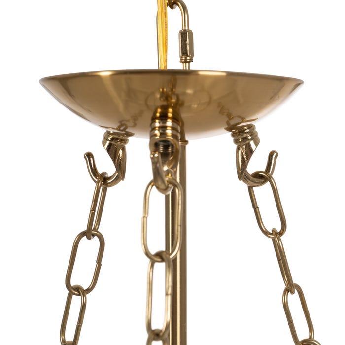 Gold Metal / Crystal Ceiling Lamp 28 x 28 x 53 cm