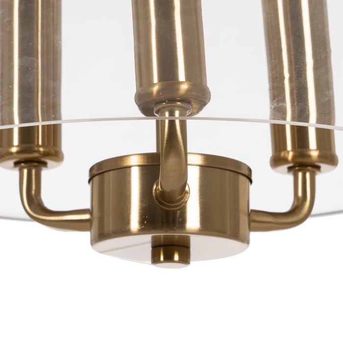 Gold Metal / Crystal Ceiling Lamp 30 x 30 x 60 cm
