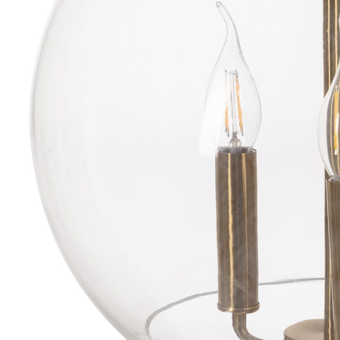 Gold Metal / Crystal Ceiling Lamp 30 x 30 x 60 cm