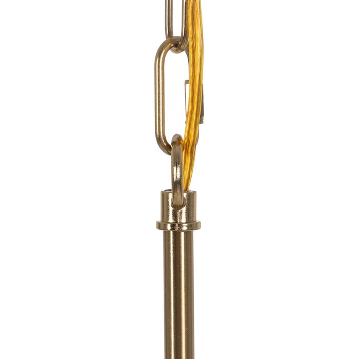 Gold Metal / Crystal Ceiling Lamp 30 x 30 x 60 cm