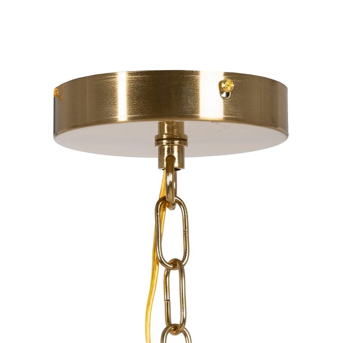 Gold Metal / Crystal Ceiling Lamp 30 x 30 x 60 cm
