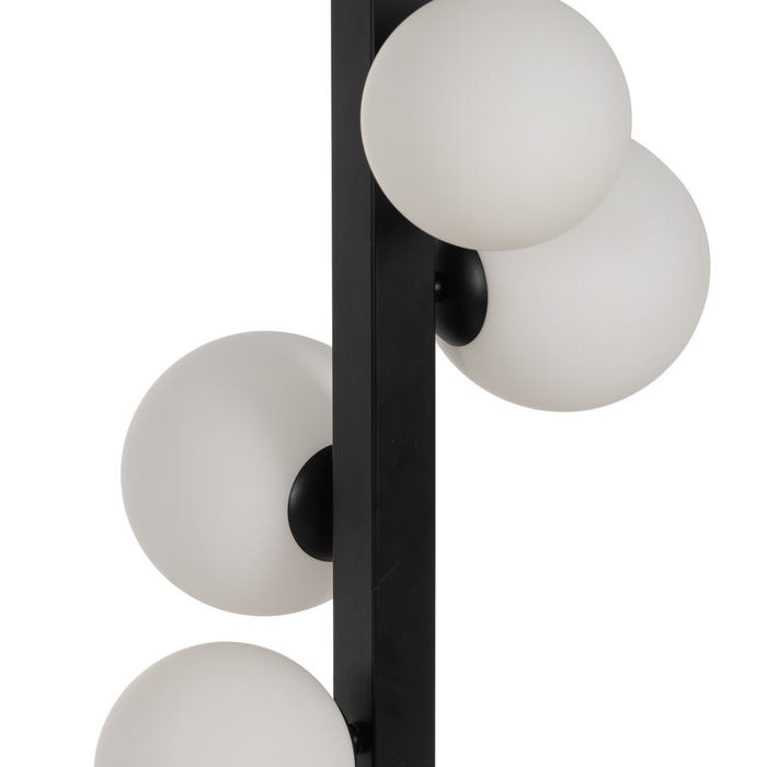 Black Metal / Glass Ceiling Lamp 40 x 40 x 100 cm