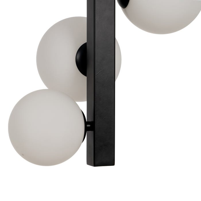 Black Metal / Glass Ceiling Lamp 40 x 40 x 100 cm