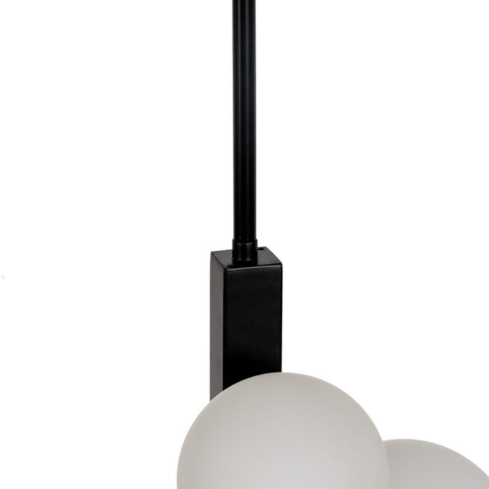 Black Metal / Glass Ceiling Lamp 40 x 40 x 100 cm