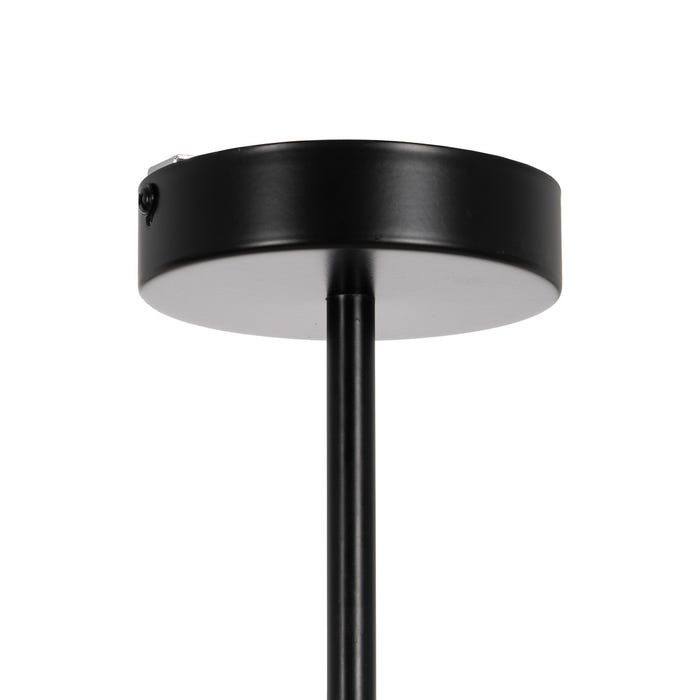 Black Metal / Glass Ceiling Lamp 40 x 40 x 100 cm